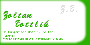 zoltan bottlik business card